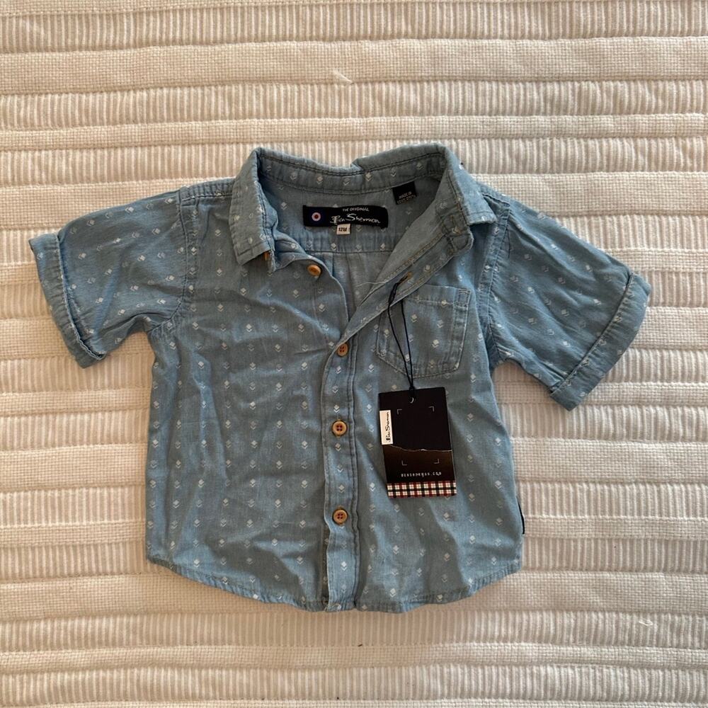 Ben Sherman NWT 12m Chambray Button Down Top